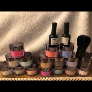 Nail boo dip powder for nails, 8 powders never opened, 6 powders used once.